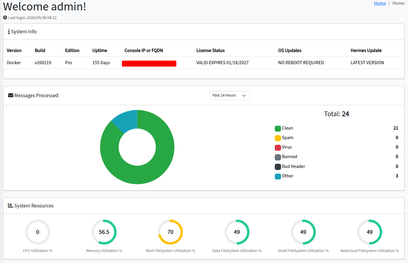 Hermes SEG admin dashboard